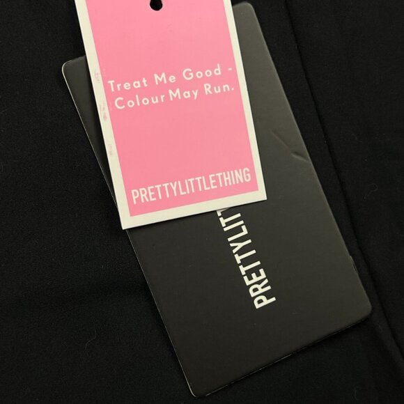 NWT Pretty Little Thing Black Sculpt Halterneck Mini Unitard Activewear - Picture 5 of 5